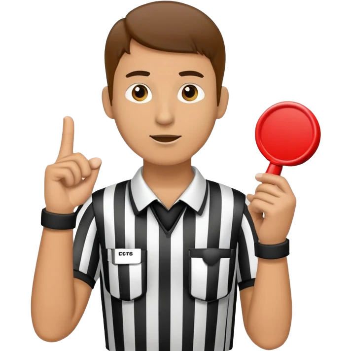 referee holding signal emoji