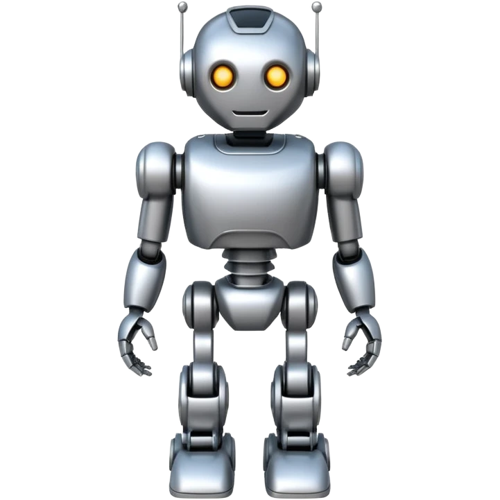 silver robot walking emoji