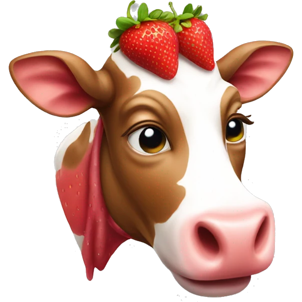 strawberry cow emoji