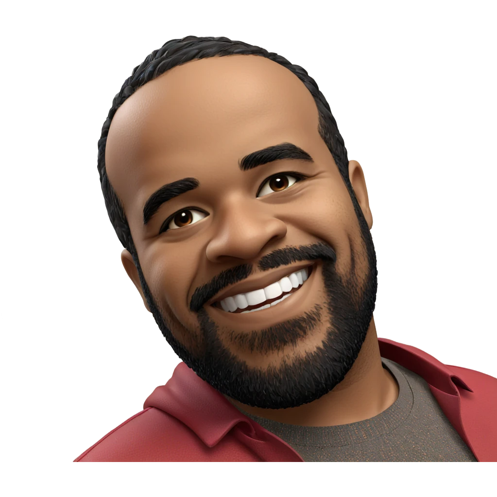 happy boy with beard indoors emoji