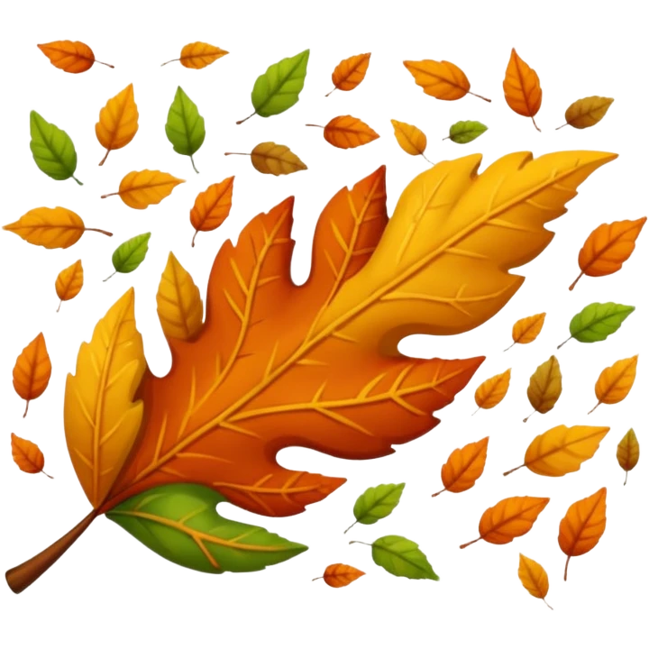 Leaves blowing in the wind emoji