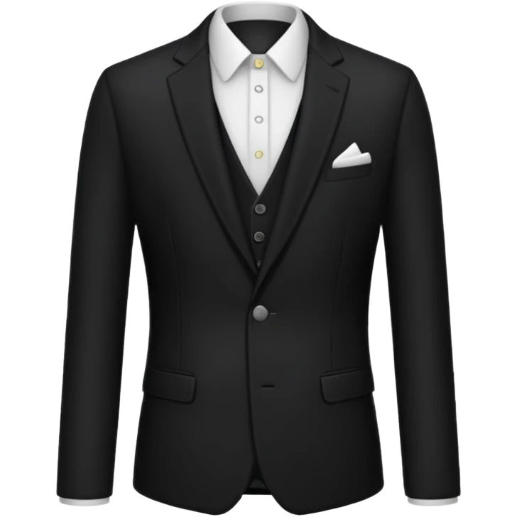 chaqueta de traje negra de lana emoji