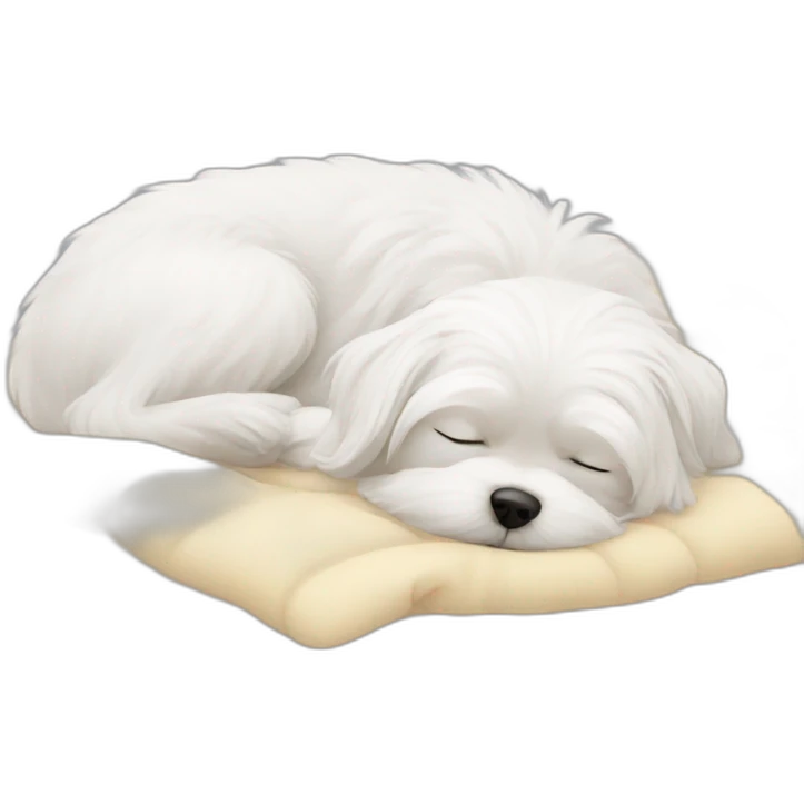 Maltese sleeping emoji