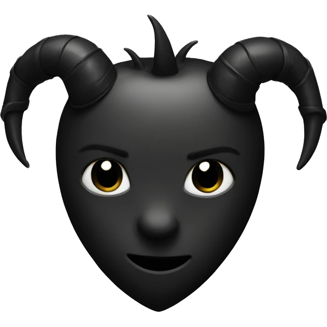 black heart with horns emoji