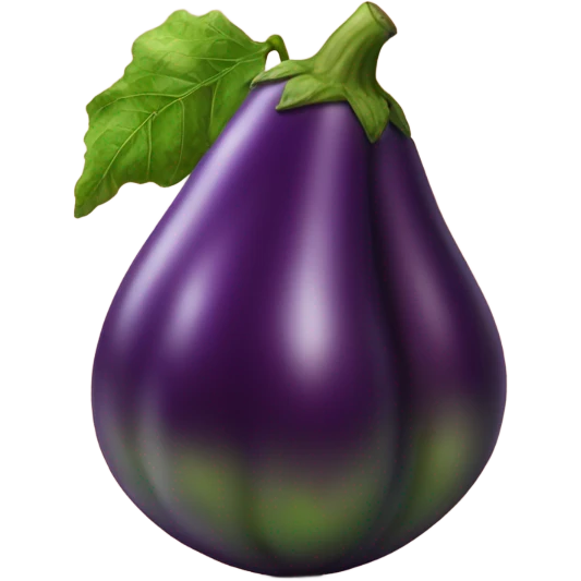 Egg plant inside peach emoji