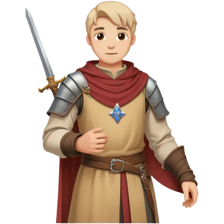 medieval cloth and dnd male character. full waist emoji