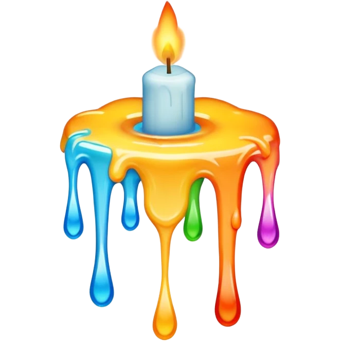 Melted candle emoji