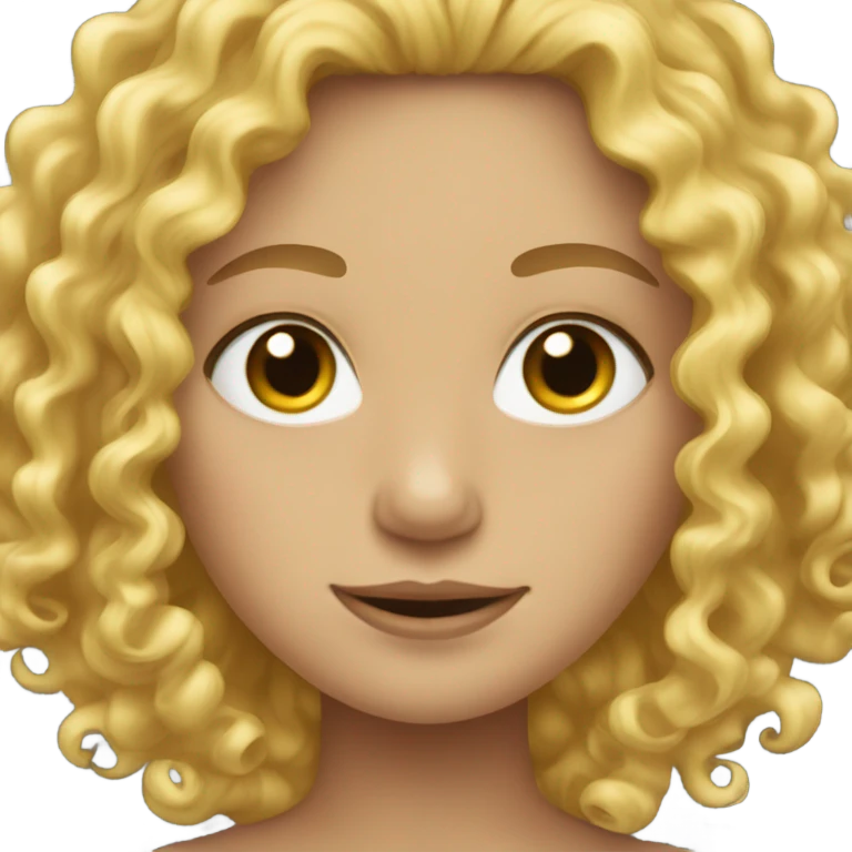 Curly blonde hair  emoji