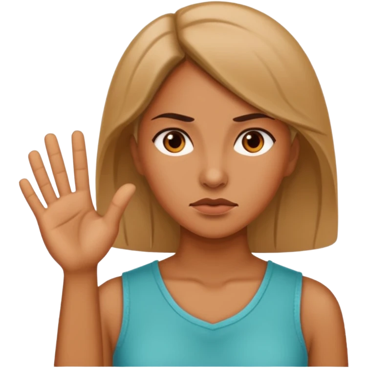 mujer diciendo no  emoji