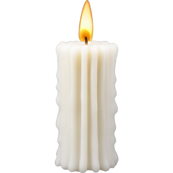 ribbed candle wax white emoji