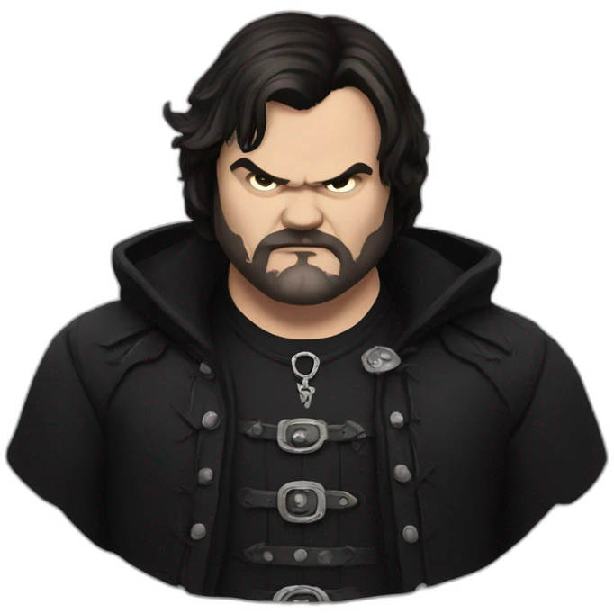 Goth Jack Black emoji