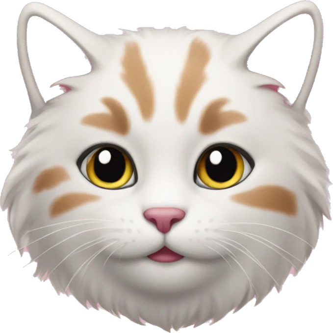 Cat with pink fur emoji