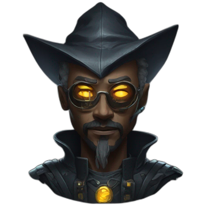 portrait of dark wizard in Cyberpunk style emoji