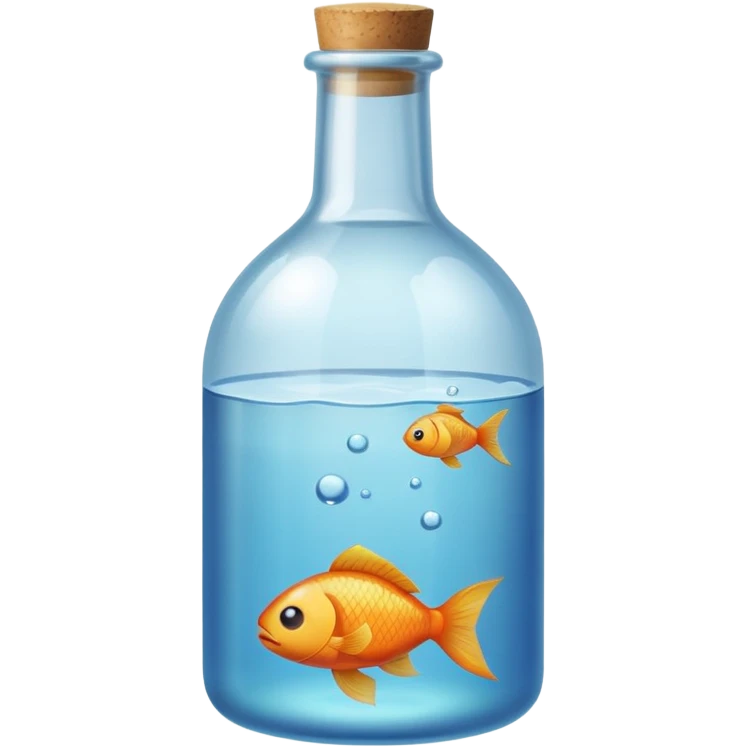 Bottle with fish in it emoji
