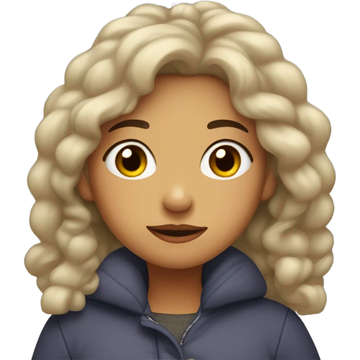 Girl Shivering in the cold  emoji