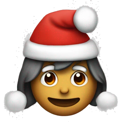 Pled beat wearing a Santa hat emoji