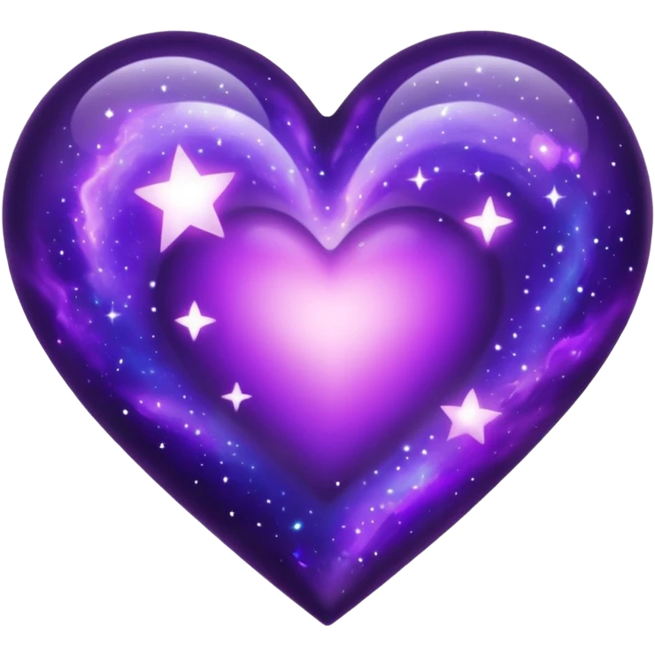 purple galaxy heart transparent emoji