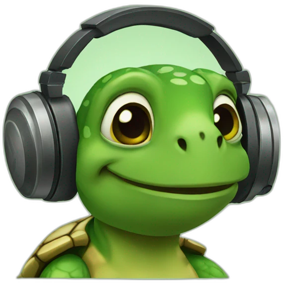 Dj turtle emoji