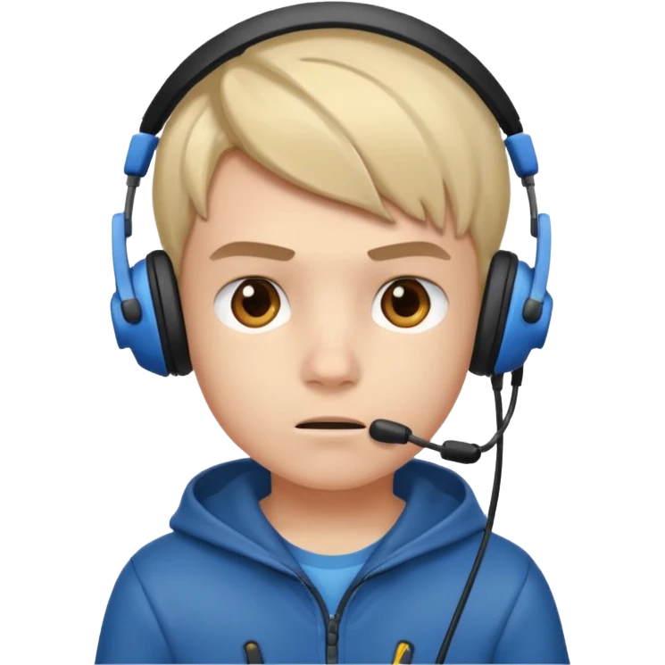 Boy gamer with headset











 emoji