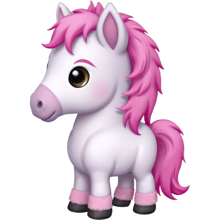 Chibi style Plush horse emoji