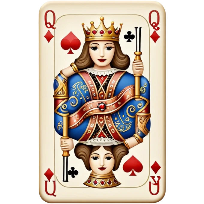 queen of clubs playing card emoji