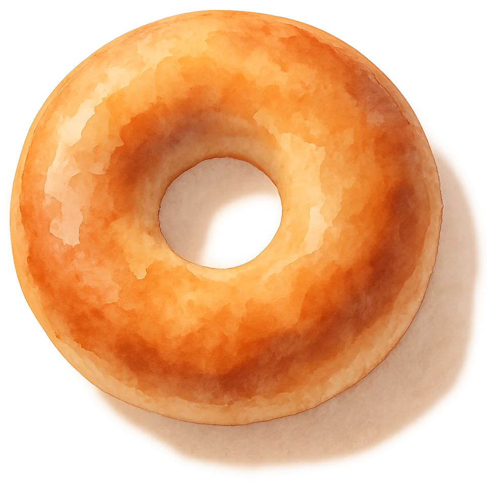 aesthetic bagel with watercolor texture and gentle lighting emoji