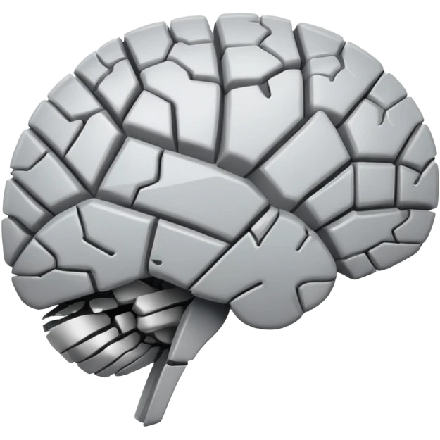 a broken brain emoji