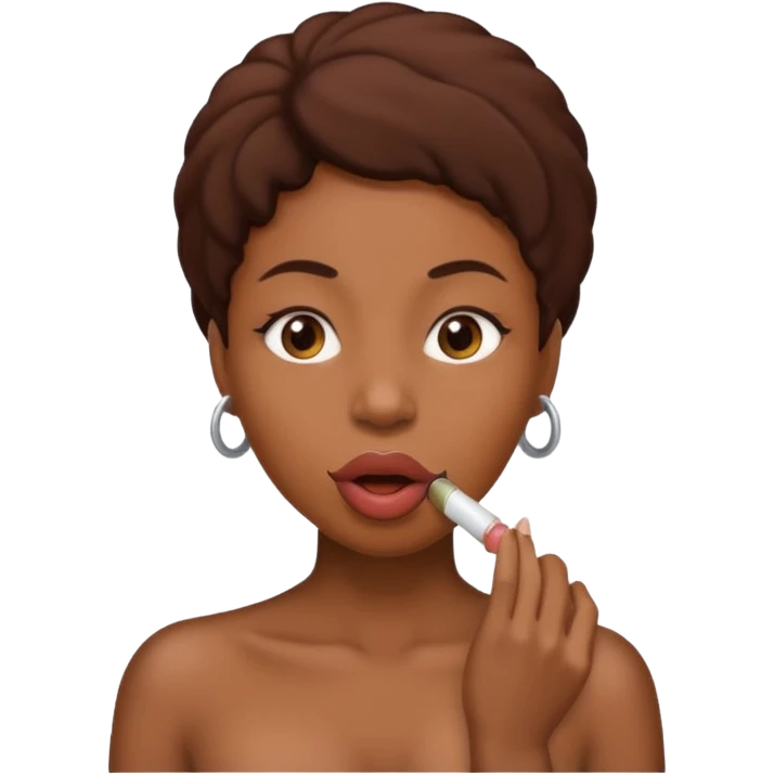 Black woman with a penis in her mouth emoji