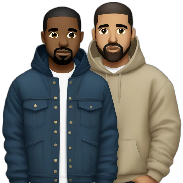 Kanye and drake emoji