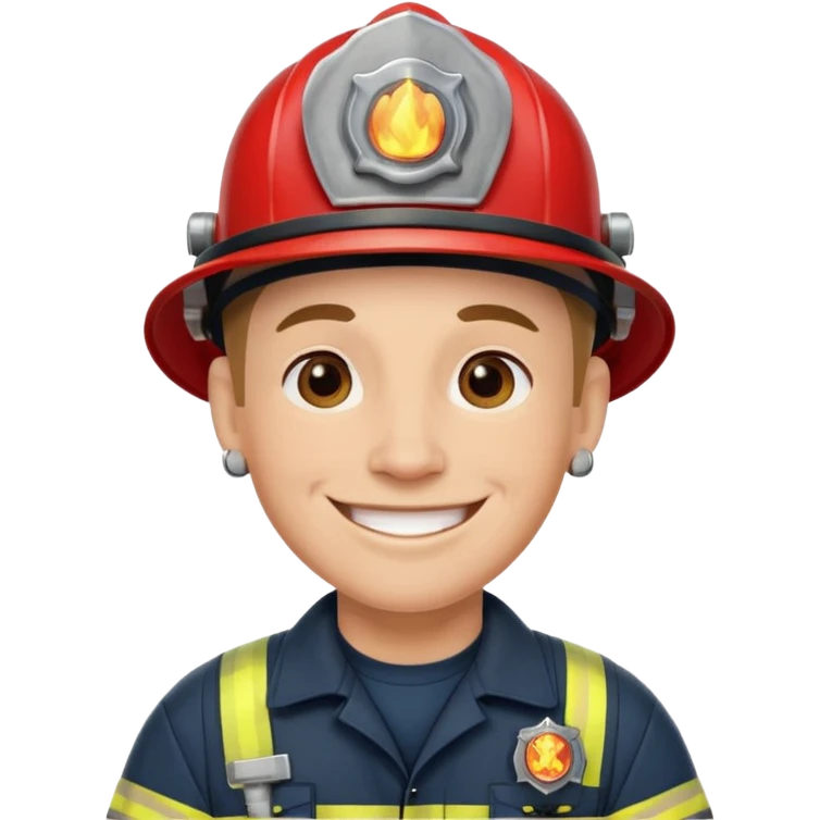 Fireman with very big earrings  emoji