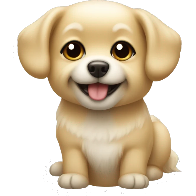 Cute small blonde dog emoji