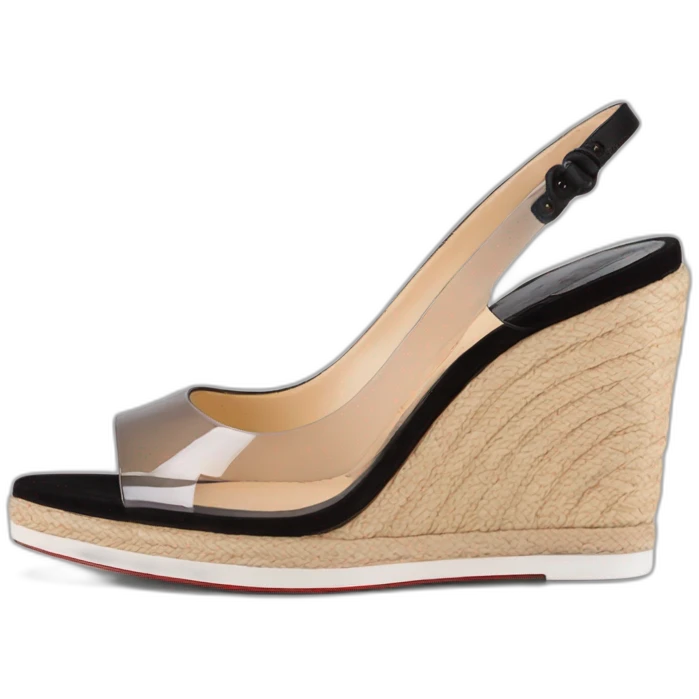 Platform wedges black louboutin emoji