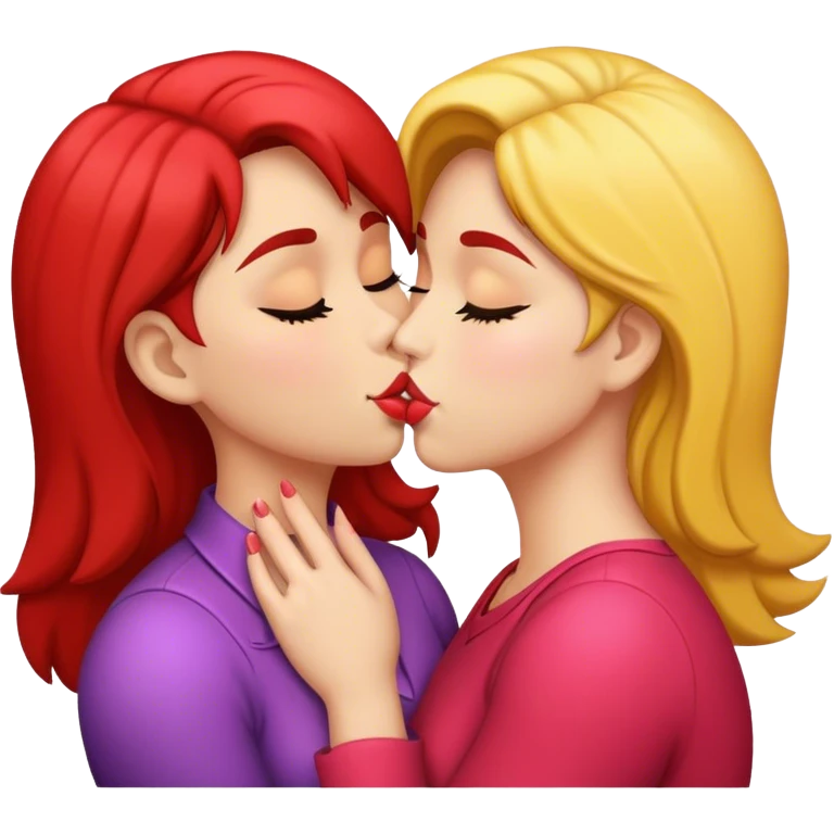 woman kissing woman emoji