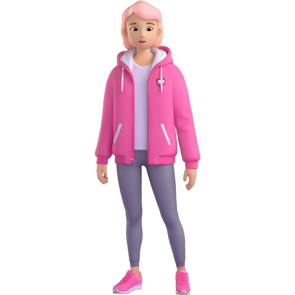 Garett Garrison from Minecraft movie wearing a pink jacket emoji