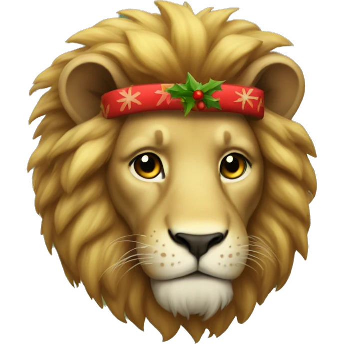 christmas lion emoji
