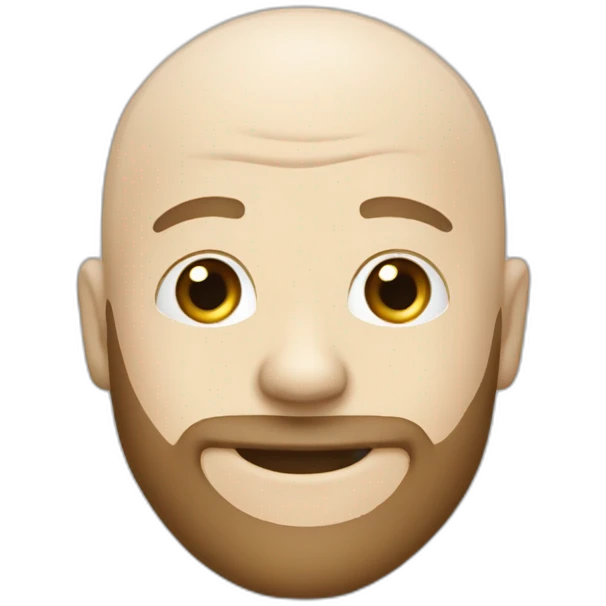 white baldy photographer with small beard smiling emoji