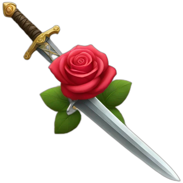 rose and sword crossed emoji