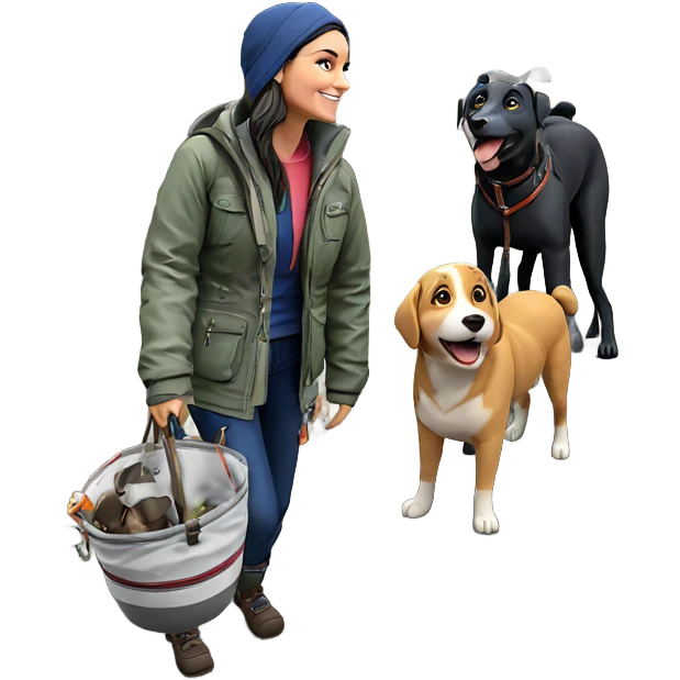 outdoor adventure with dog emoji