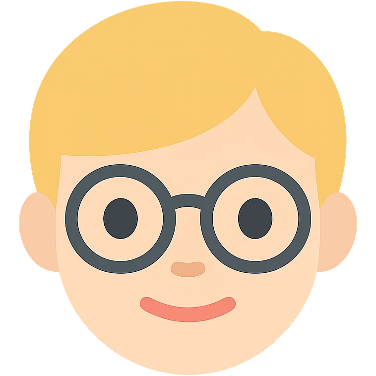 blonde boy with glasses icon emoji