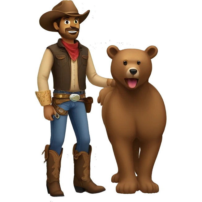cowboy with bear emoji