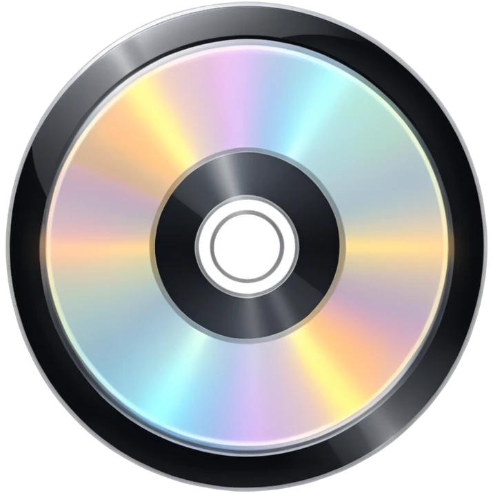 белый светящийся CD-диск, no background emoji
