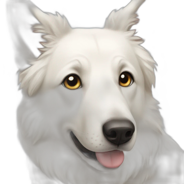 White shepherd dog emoji