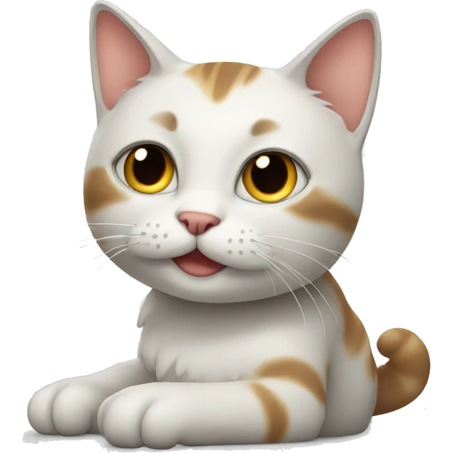 Cat with high heale emoji