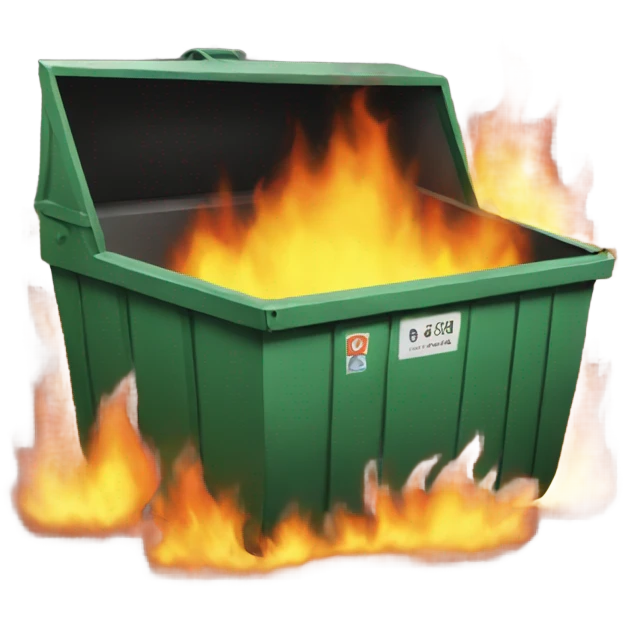 Dumpster fire emoji