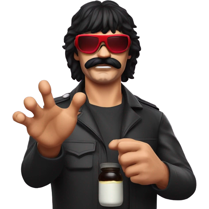 dr disrespect with a lot of mayo on his hands emoji