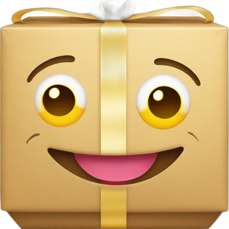 gift box with smile emoji