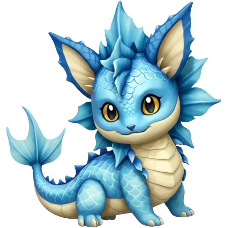 Elfish Unique Torterra-Vaporeon-feline emoji
