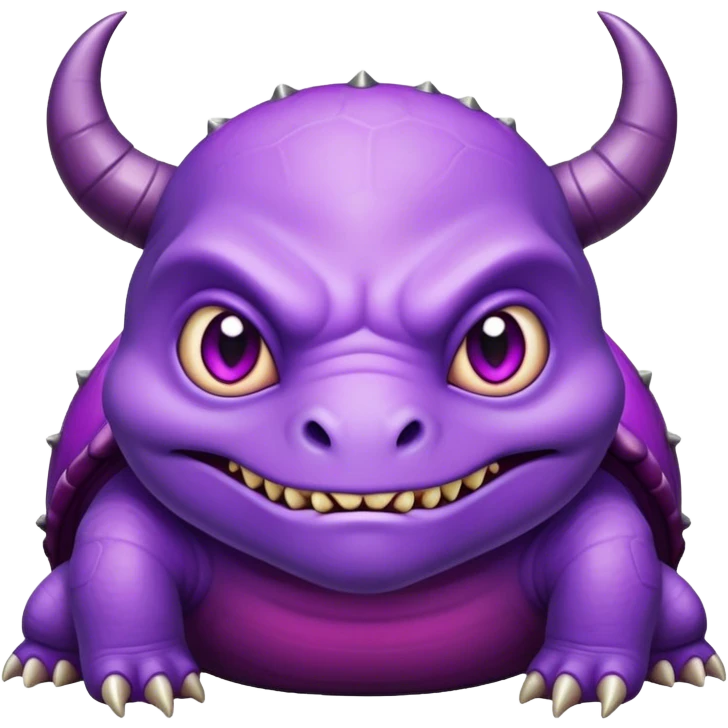 A devil in a purple turtle carapace  emoji