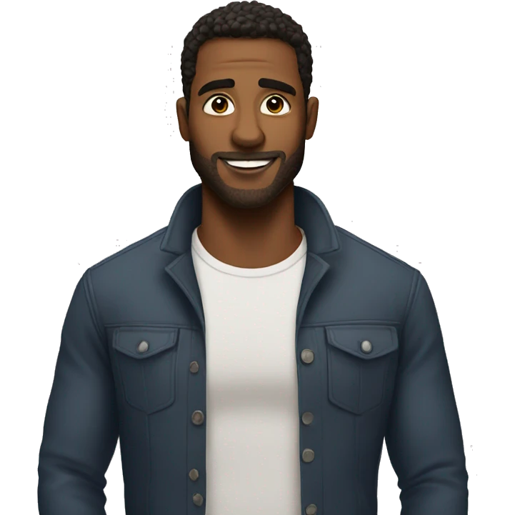 Handsome man with jo line emoji