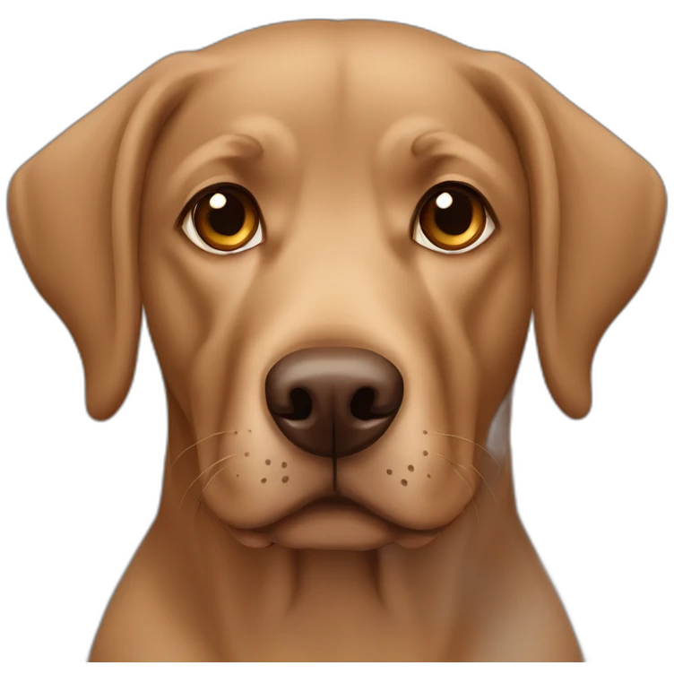 brown eyes brown labrador dog emoji